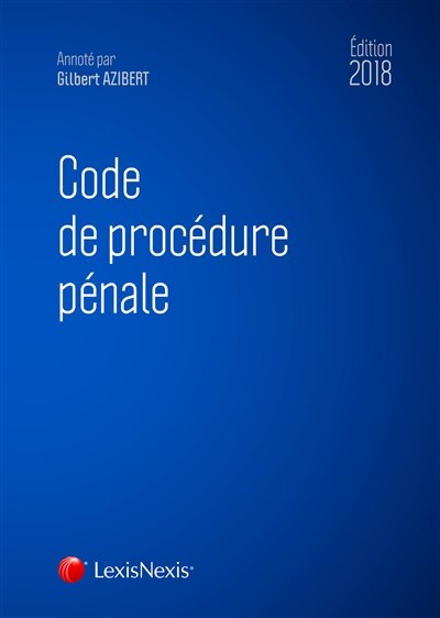 Front cover_Code de procédure pénale 2018