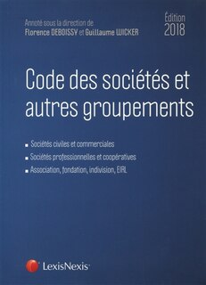 Front cover_Code des sociétés et autres groupements 2018