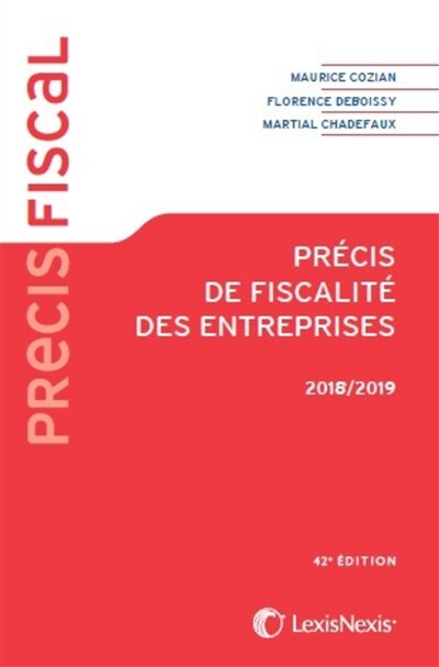 Couverture_Précis de fiscalité des entreprises 2018-2019