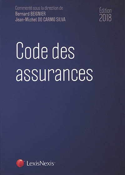 Front cover_Code des assurances 2018