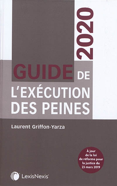 Front cover_Guide de l'exécution des peines 2020