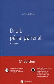 Front cover_Droit pénal général