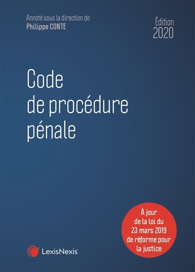 Front cover_Code de procédure pénale 2020