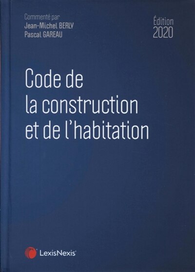 Front cover_Code de la construction et de l'habitation