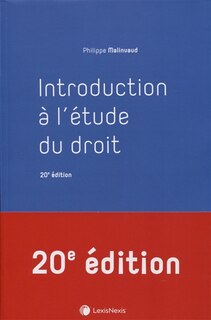 Front cover_Introduction à l'étude du droit