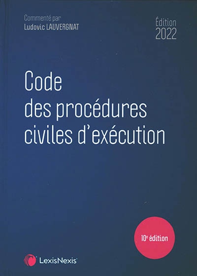 Front cover_Code des procédures civiles d'exécution 2022