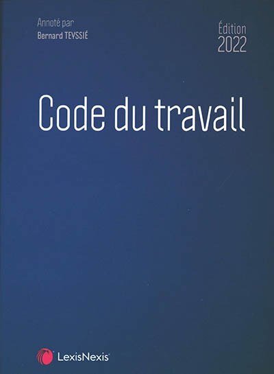 Front cover_Code du travail 2022