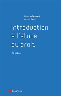 Front cover_Introduction à l'étude du droit