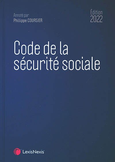Front cover_Code de la Sécurité sociale 2022