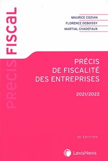 Front cover_Précis de fiscalité des entreprises