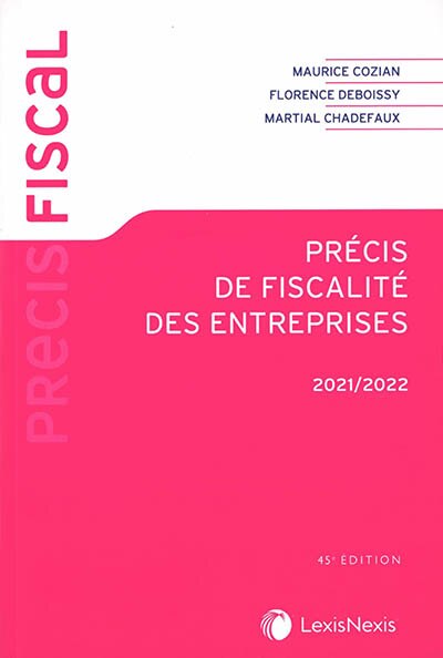 Front cover_Précis de fiscalité des entreprises