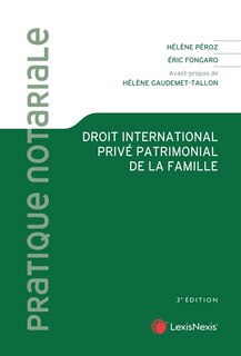 Front cover_Droit international privé patrimonial de la famille