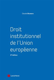 Front cover_Droit institutionnel de l'Union européenne