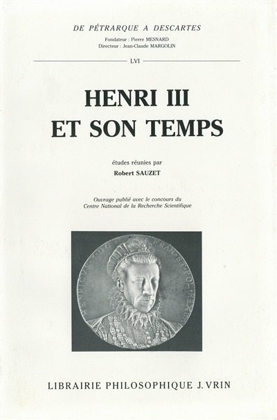 Front cover_Henri III et son temps