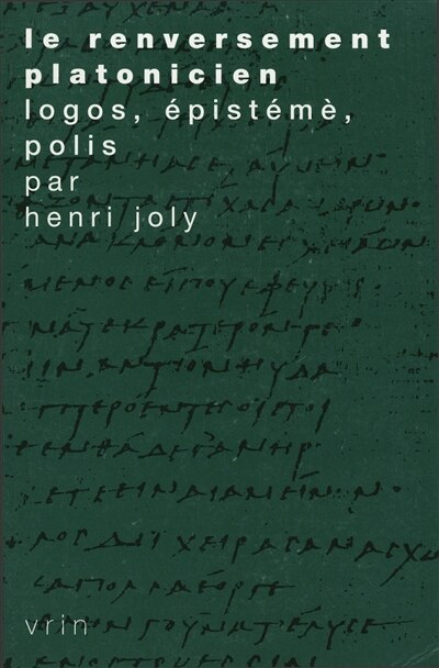 Couverture_Le Renversement platonicien