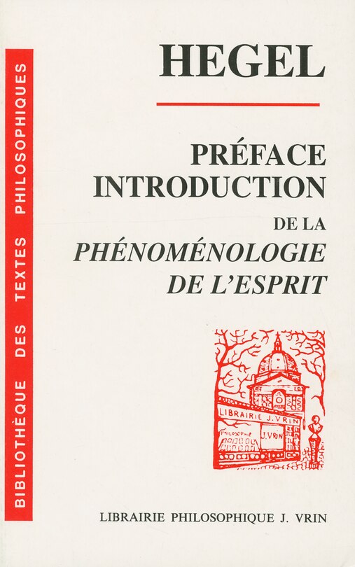 Front cover_Préface et Introduction de la Phénoménologie de l'esprit