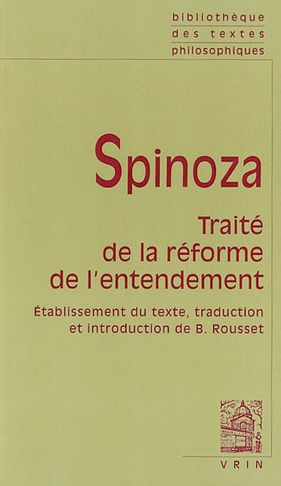 Front cover_Traité de la réforme de l'entendement