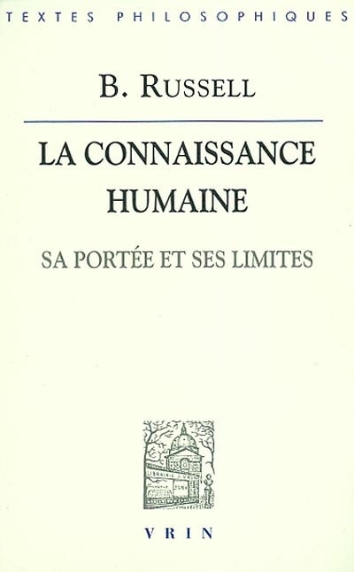 Front cover_La connaissance humaine