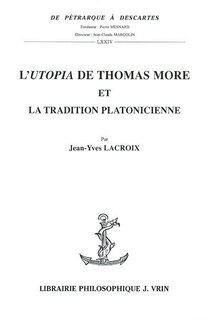 Front cover_L' Utopia de Thomas More et la tradition platonicienne