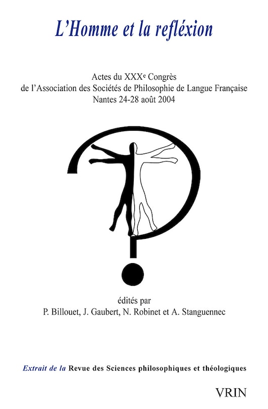 Front cover_L' homme et la réflexion