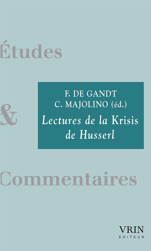 Front cover_Lecture de la Krisis de Husserl