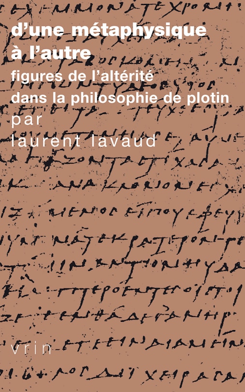 Front cover_D'une m&eacute;taphysique &agrave; l'autre