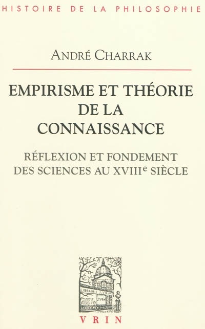 Front cover_Empirisme et théorie de la connaissance