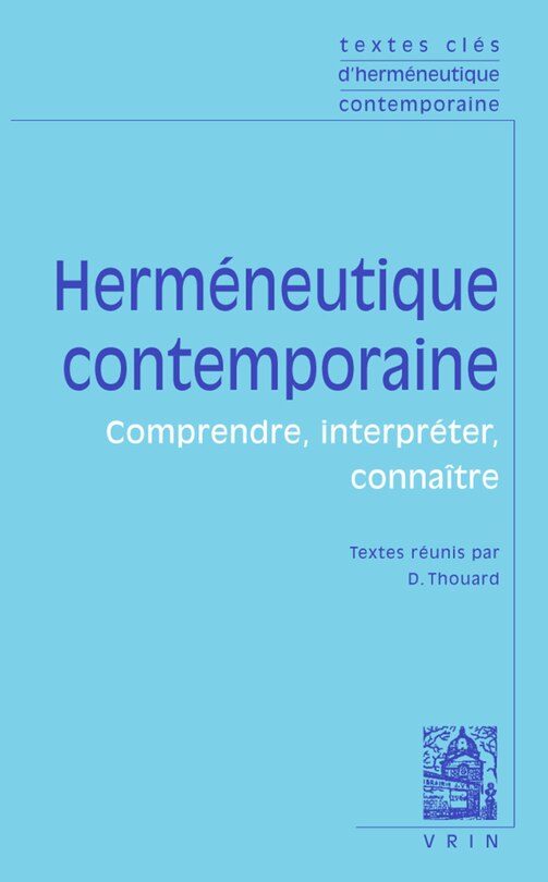 Front cover_Herméneutique contemporaine