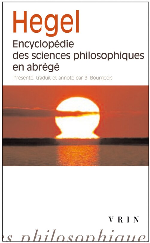 Front cover_Encyclopédie des sciences philosophiques en abrégé