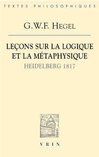 Front cover_Leçons sur la logique et la métaphysique