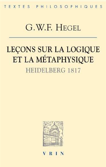 Front cover_Leçons sur la logique et la métaphysique