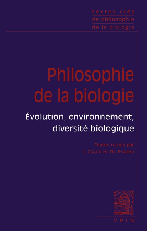 Front cover_Philosophie de la biologie