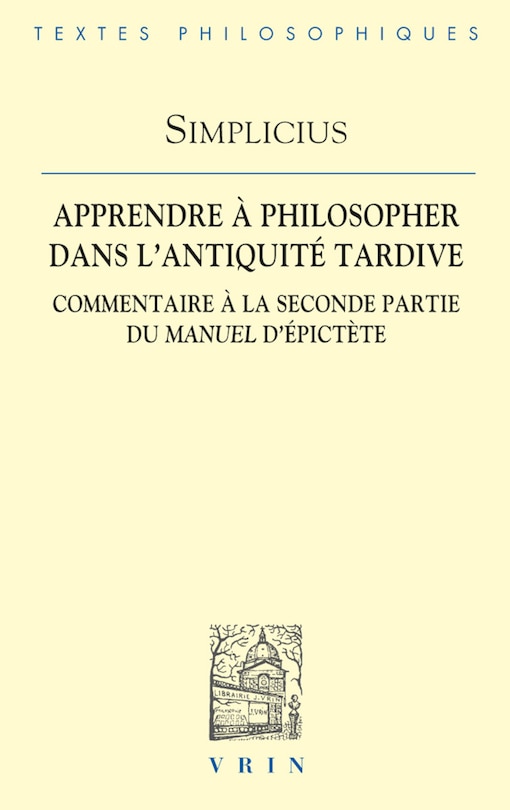 Front cover_Apprendre à philosopher dans l'Antiquité tardive