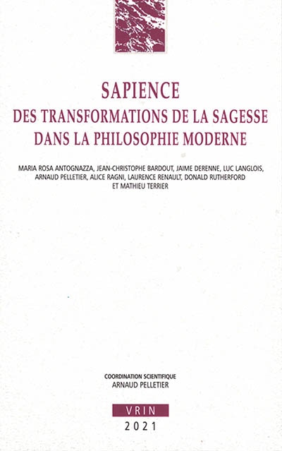 Couverture_Sapience : des transformations de la sagesse dans la philosophie moderne