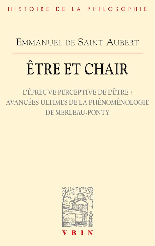 Couverture_L' épreuve perceptive de l'être