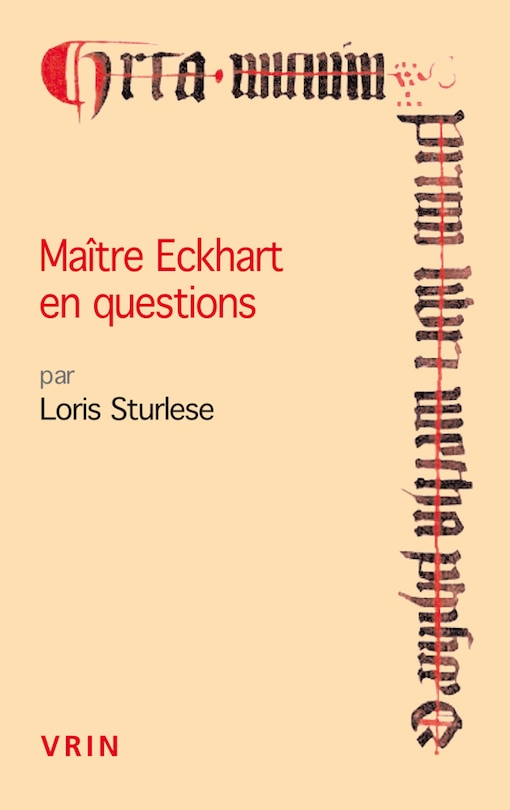 Front cover_Maître Eckhart en questions