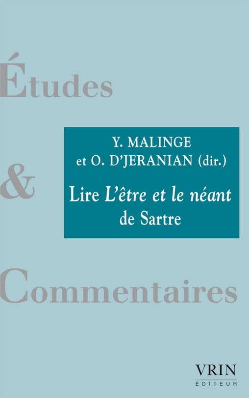 Front cover_Lire L'&ecirc;tre et le n&eacute;ant de Sartre