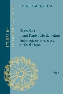 Couverture_Duns Scot avant l'univocité de l'étant