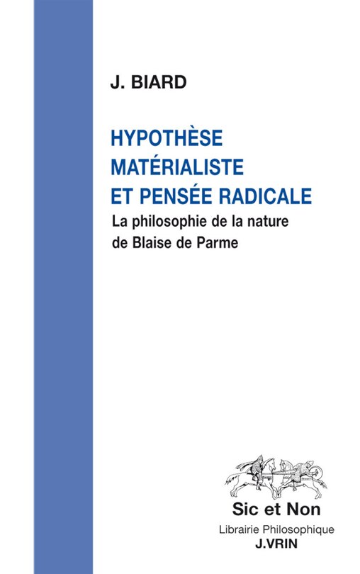 Front cover_Hypothèse matérialiste et pensée radicale