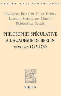 Couverture_Philosophie spéculative à l’Académie de Berlin