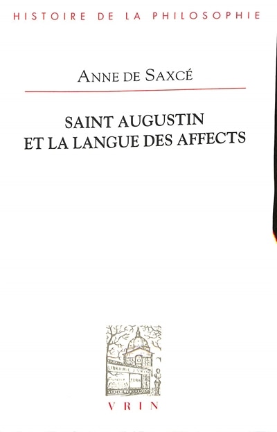 Front cover_Saint Augustin et la langue des affects