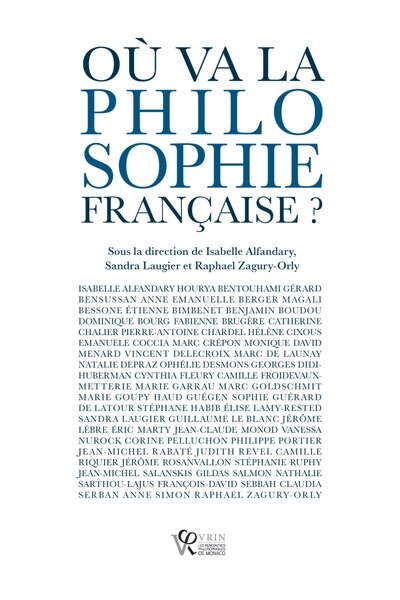 Front cover_Où va la philosophie française ?