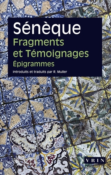 Front cover_Fragments et témoignages ; Epigrammes