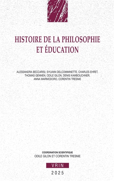 Couverture_Histoire de la philosophie et éducation
