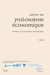 Couverture_Revue de philo. économique, v. 22, no 02