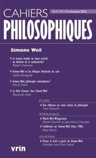 Cahiers philosophiques, no 171: Simone Weil