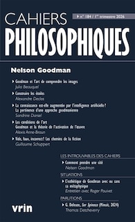 Front cover_Cahiers philosophiques, n&deg;184. Nelson Goodman