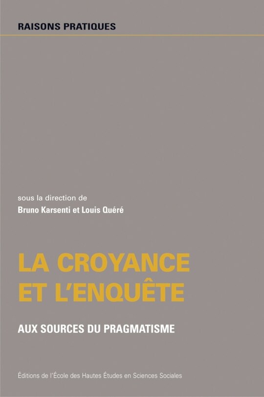 Front cover_Croyance et l'enquête