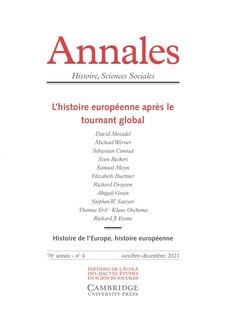 Annales hist. scien. social. 2021, no 04: Histoire européenne après le tournant global (L')
