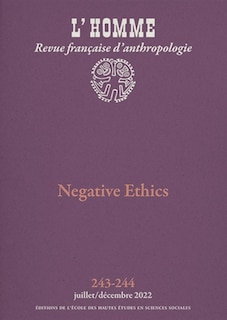 Front cover_Homme (L'), n°243-244. Negative ethics
